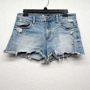 Kut From The Kloth Distressed Cut Off Denim Short Womens 6 Mid Rise Western Boho